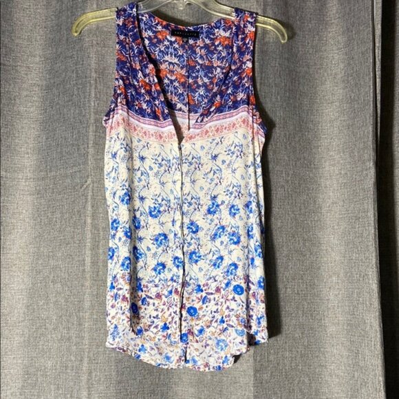 Sanctuary floral tank Button Down Blouse - Picture 1 of 3